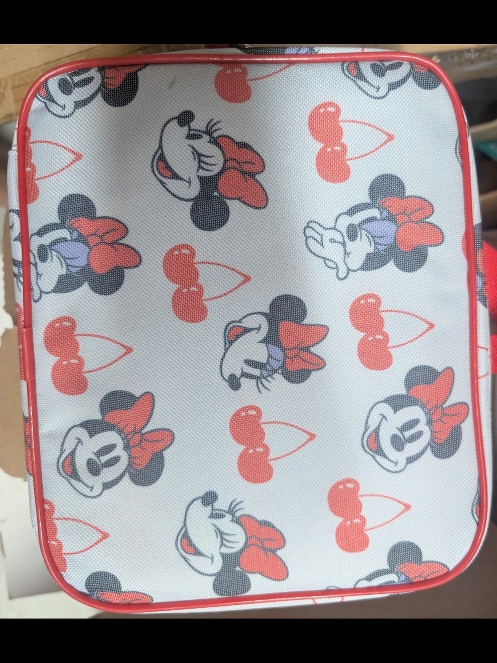 Disney Minnie Mouse Lunch Tote in White and Red